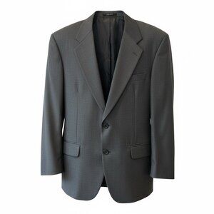 Burberrys Prestige Collection Charcoal Single Vent 2 Butt Sport Coat Mens Sz 46R